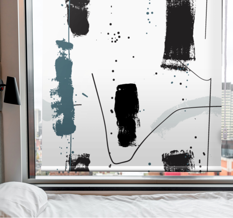 Abstract Brushstrokes Design modern roller blind - TenStickers