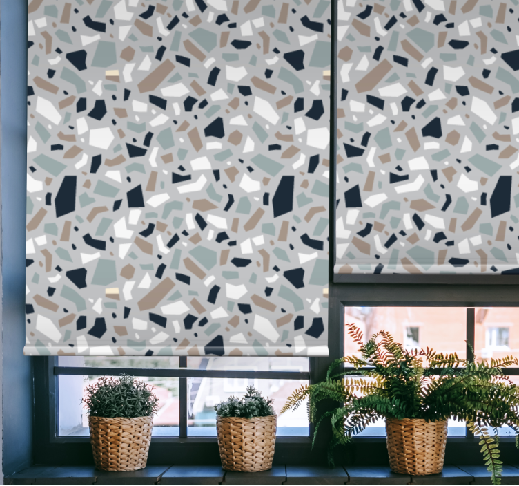 Texture and pattern roller blind abstract terrazzo design - TenStickers