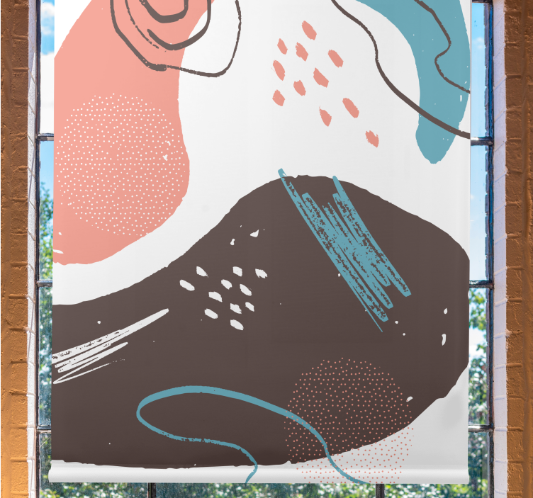 Abstract Shapes art roller blind - TenStickers