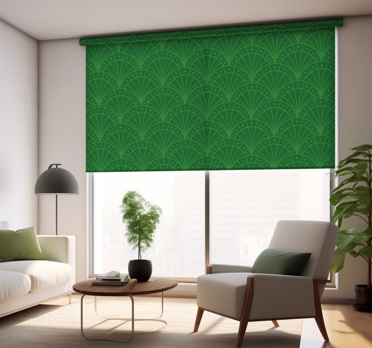 Art Decó Green window blind - TenStickers