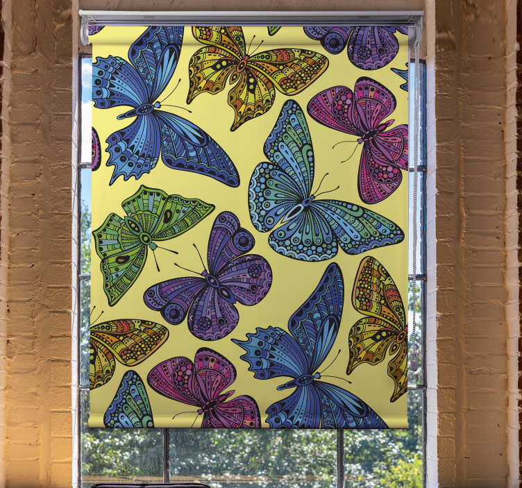 Big multicolour Butterfly blind - TenStickers