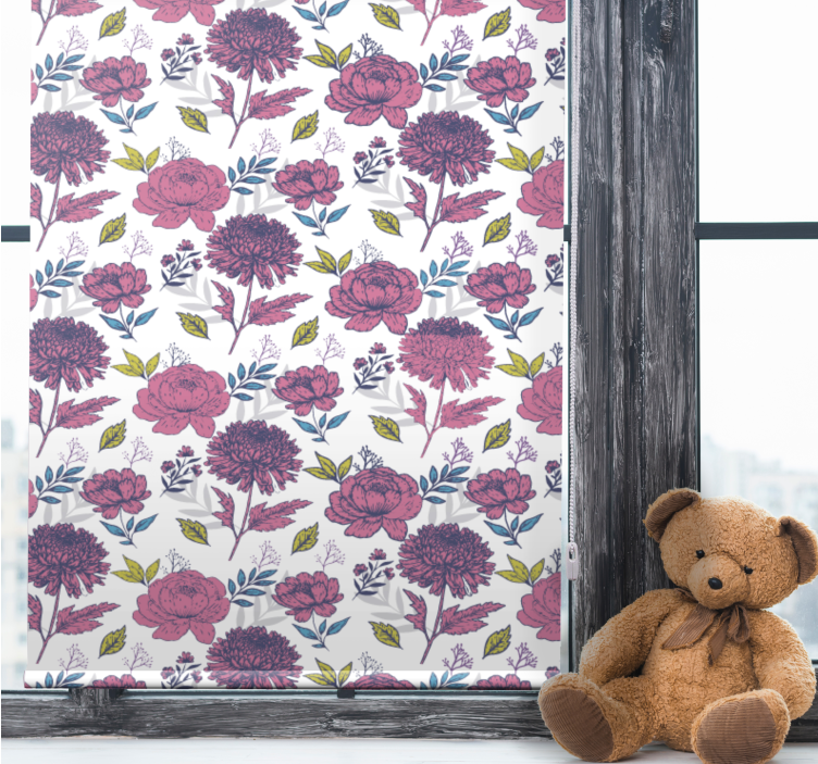 Blossom Floral Theme flowers and plants roller blind - TenStickers