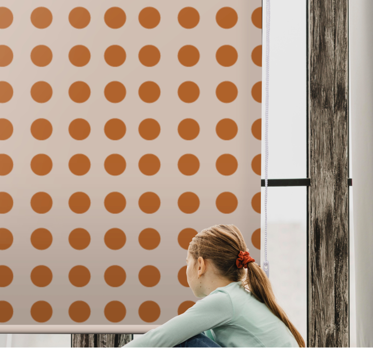 "Boho" colors dots pattern roller blind - TenStickers