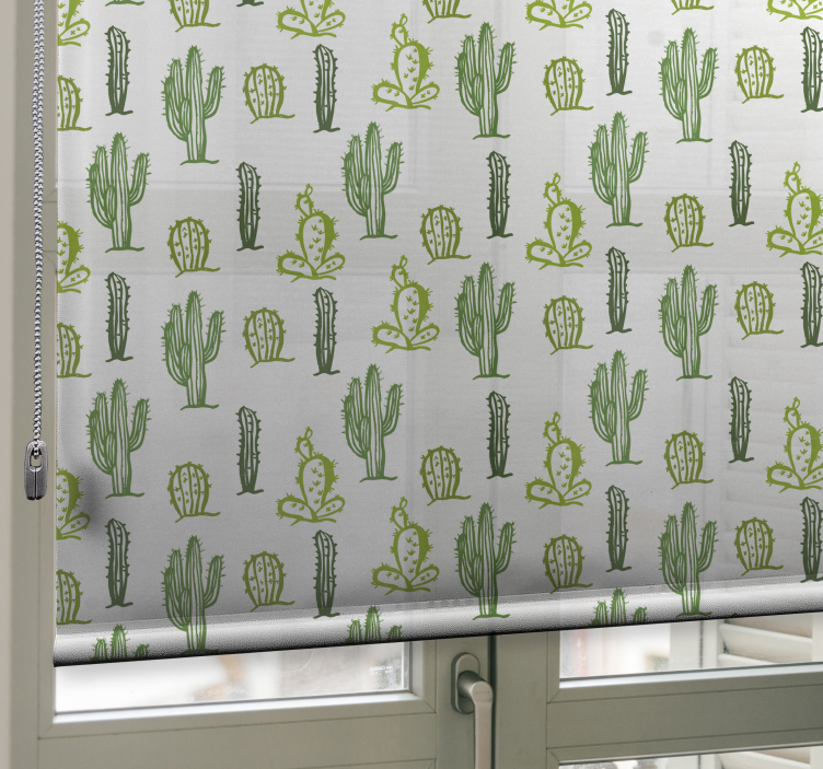 Green Pattern cactus roller blind - TenStickers