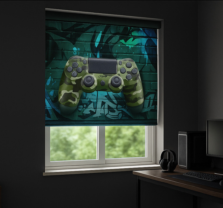 Cammo graffiti game controller geek roller blind - TenStickers