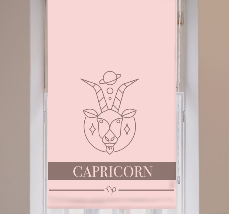 CAPRICORN ASTROLOGICAL SYMBOL custom roller blind - TenStickers