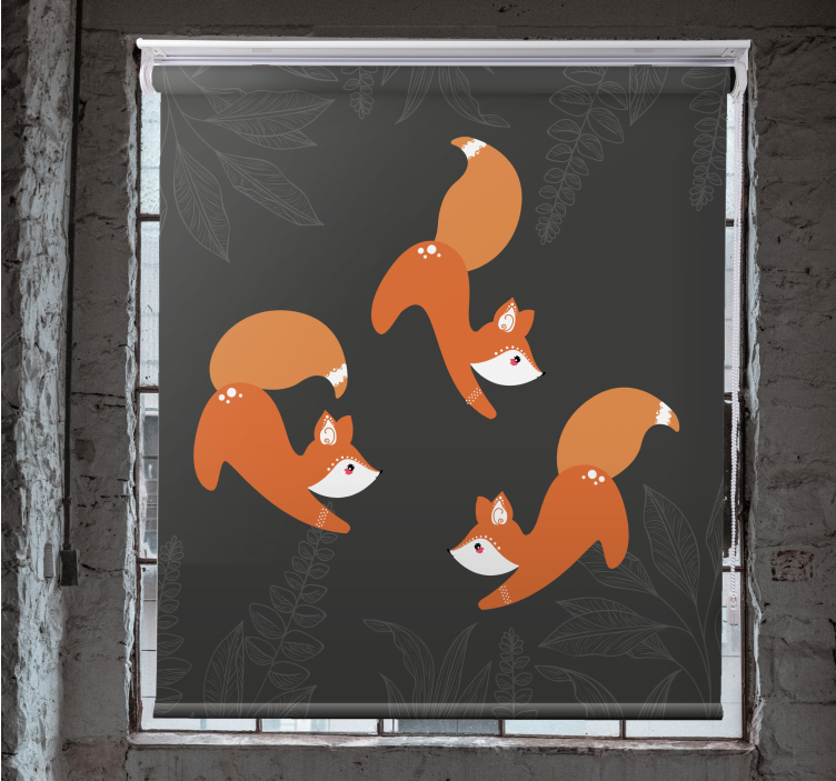 Charming Fox Pattern animal roller blind - TenStickers