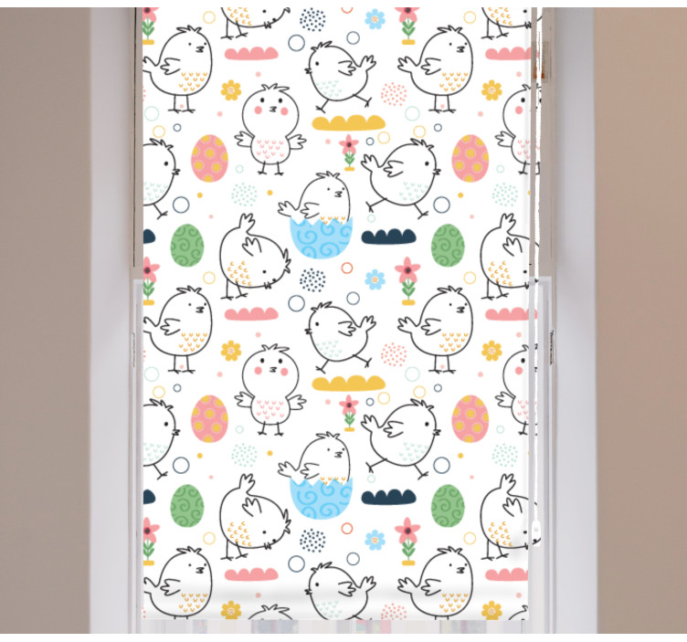 Simple baby chicks animal roller blind - TenStickers
