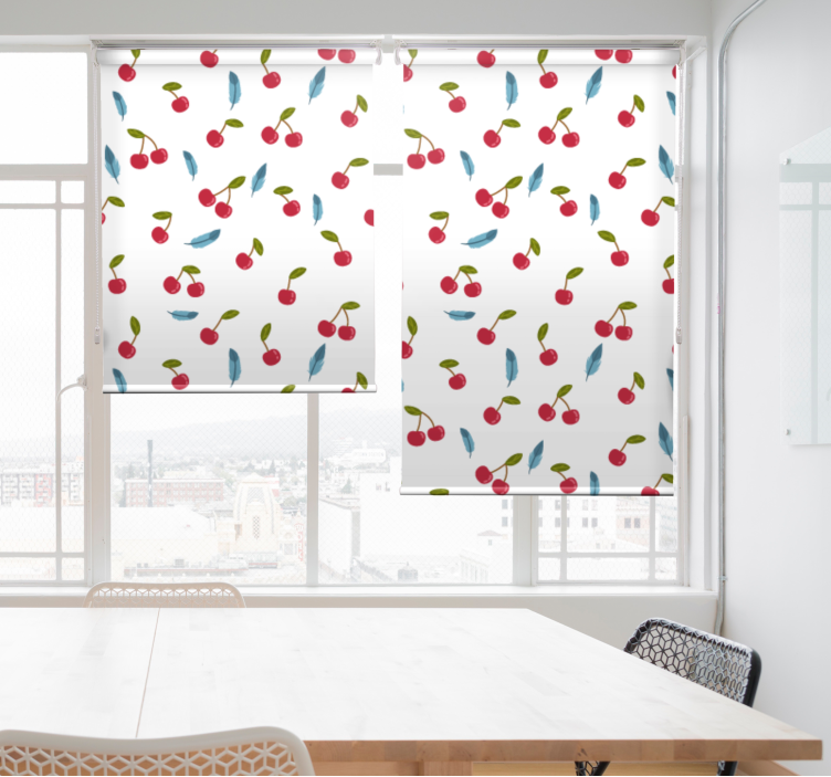Cherries & feathers Fruit and vegetable blind - TenStickers