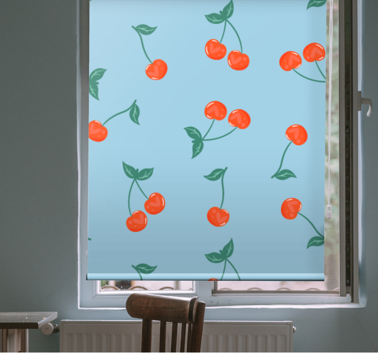 Cherry Sprigs Pattern fruit and vegetable roller blind - TenStickers