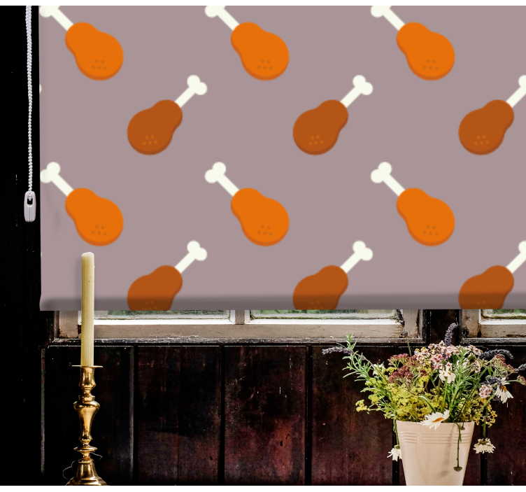 Chicken drumstick pattern original roller blind - TenStickers