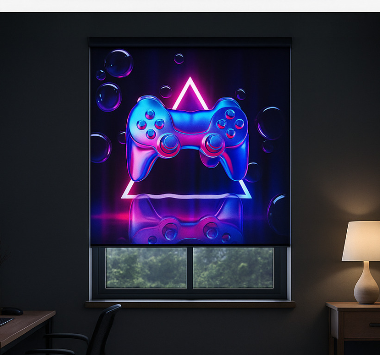 Chrome neon bubble controller geek roller blind - TenStickers
