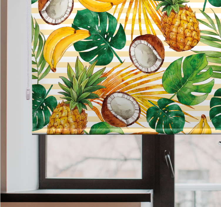 Coconuts and pineapples Modern blind - TenStickers