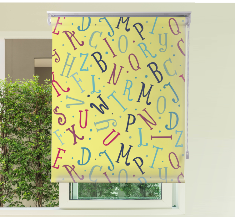 Colorful Alphabet Letters text roller blind - TenStickers