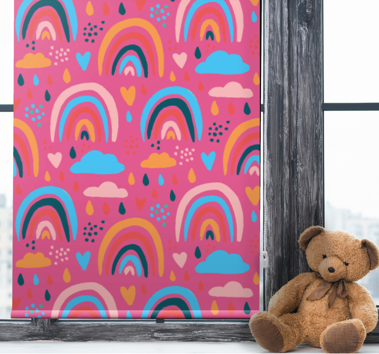 Colorful rainbow pattern children room roller blind - TenStickers