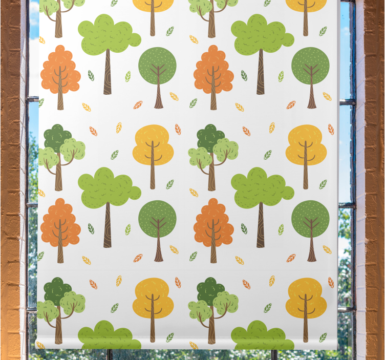 Colorful trees Modern blind - TenStickers