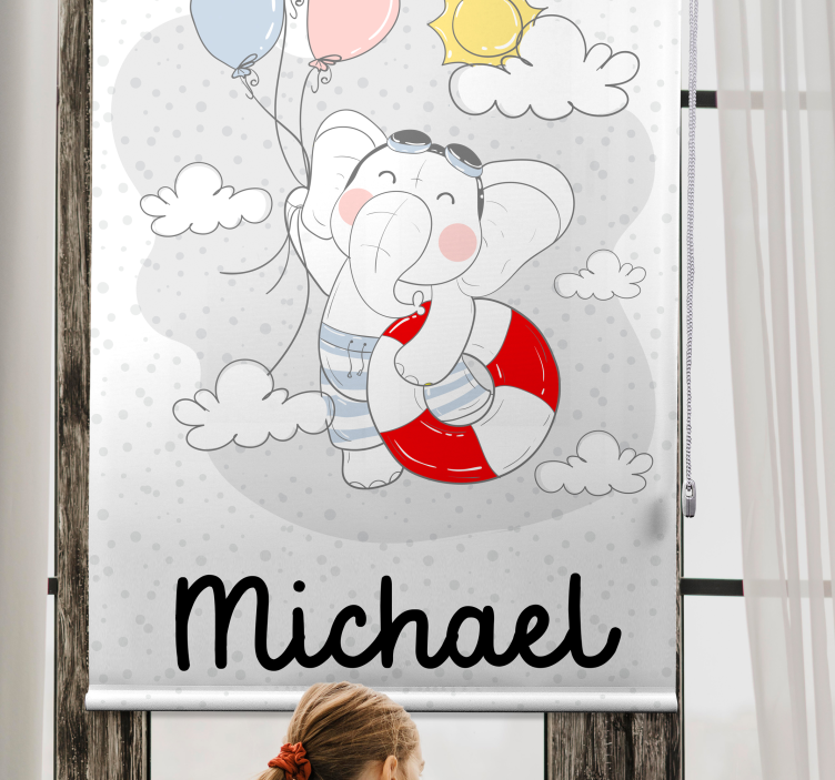 Customizable Elephant custom roller blind - TenStickers