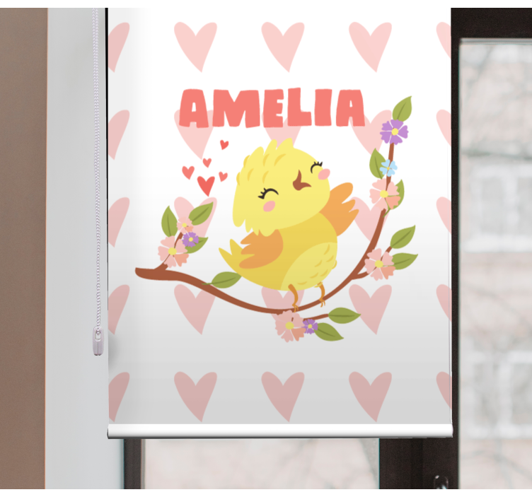 Cute Bird Design custom roller blind - TenStickers