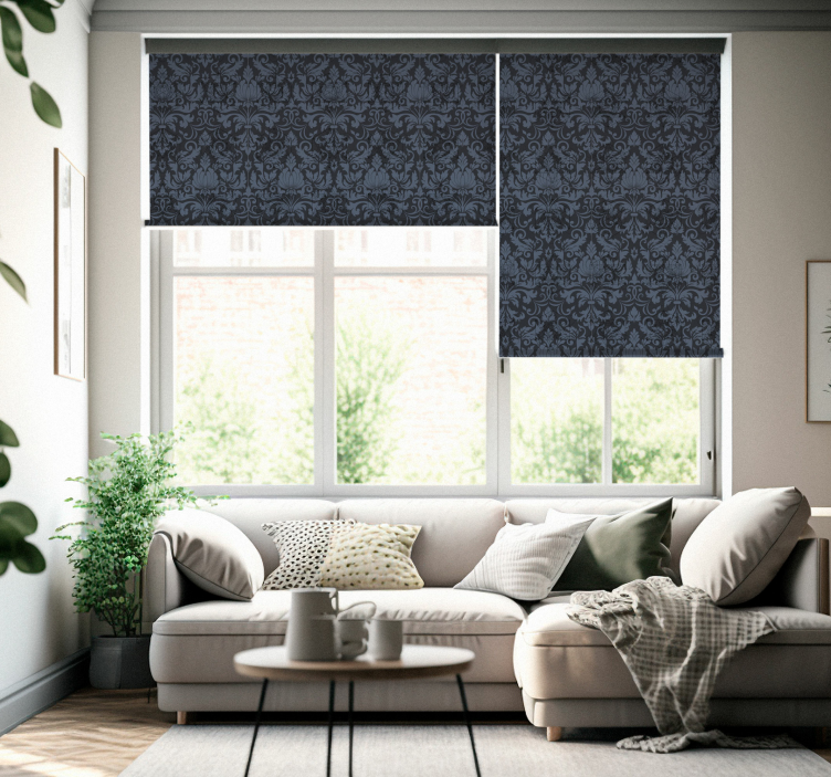 Dark damask ornaments Classic blind - TenStickers