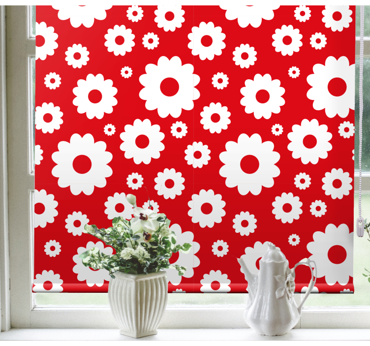 Delightful Botanical Motif flower roller blind - TenStickers