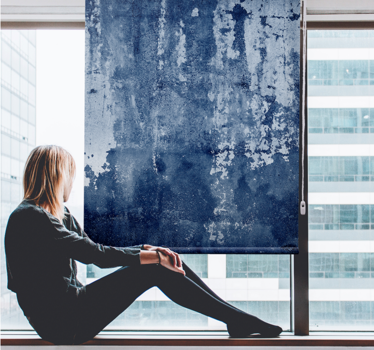 Distressed Blue Surface texture and pattern roller blind - TenStickers