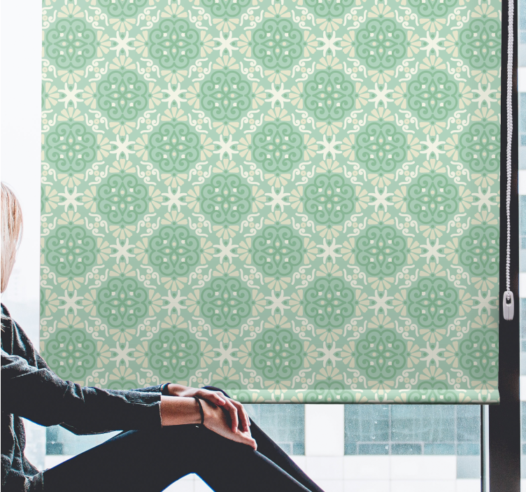 Elaborate botanical motifs flowers and plants roller blind - TenStickers