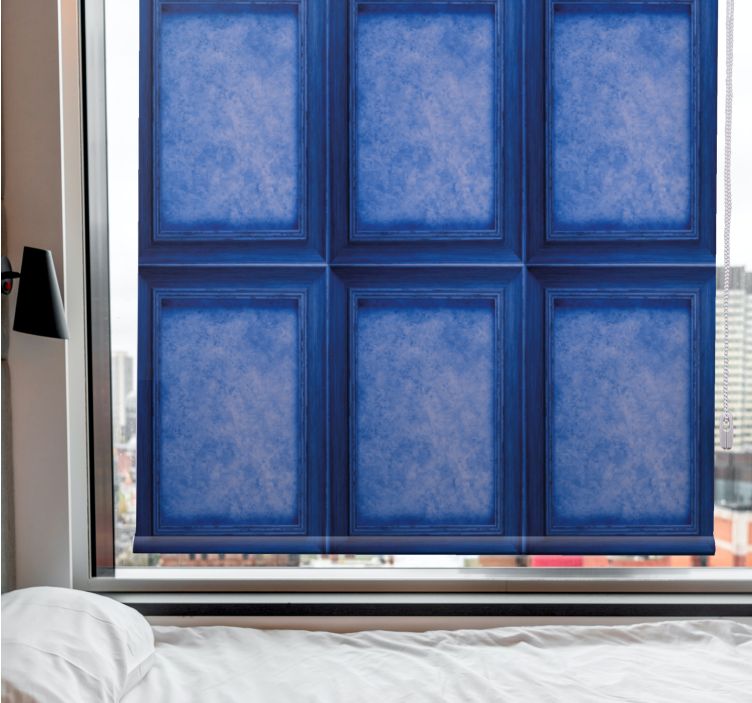Elegant blue panels texture and pattern roller blind - TenStickers