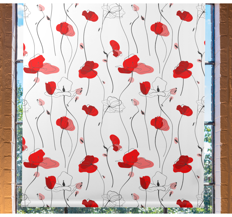 Elegant Floral Bloom flower roller blind - TenStickers