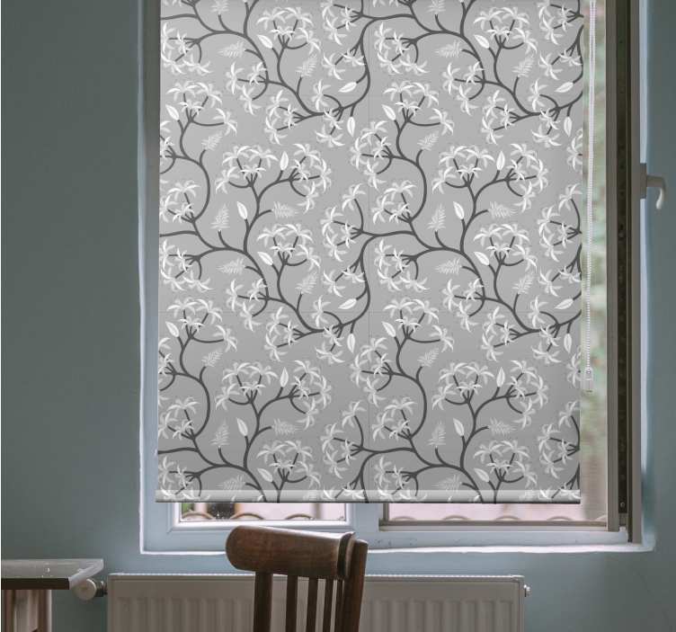 Elegant Floral Branches flowers and plants roller blind - TenStickers