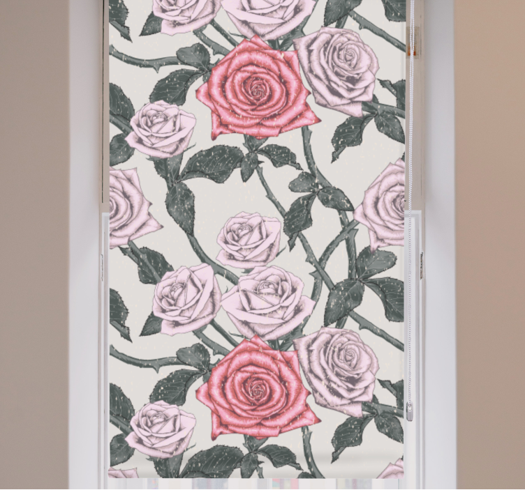 Elegant Rose Arrangement flowers and plants roller blind - TenStickers