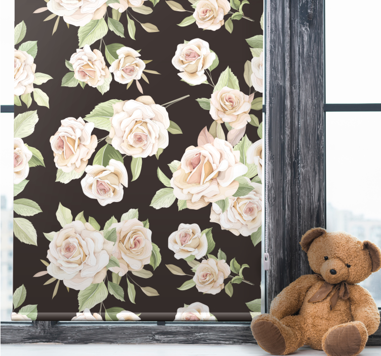 Elegant Rose Theme flower roller blind - TenStickers