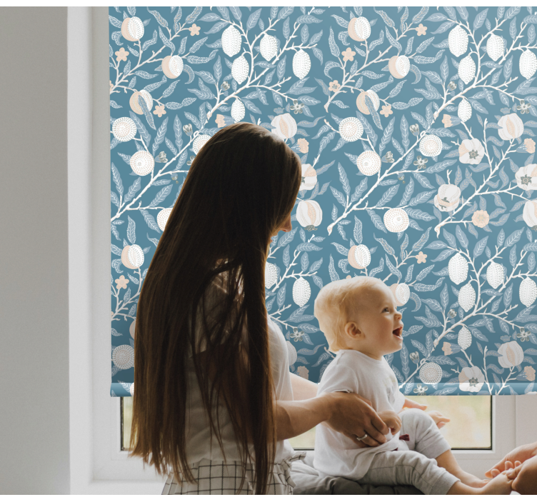 Floral Branches Design flowers and plants roller blind - TenStickers