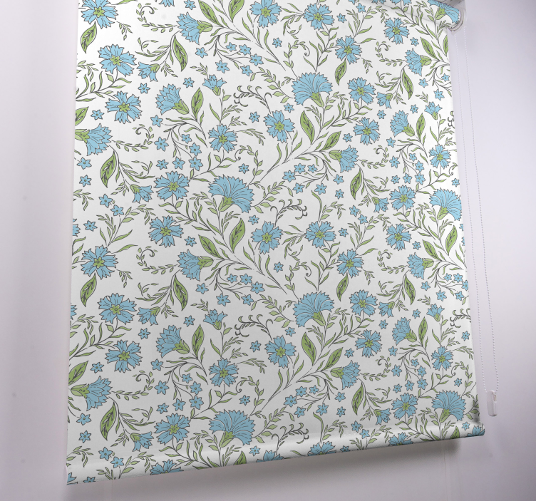 Floral Vine Pattern flowers and plants roller blind - TenStickers