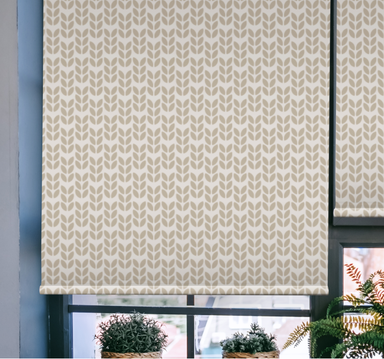 Flowers and plants roller blind leaf pattern design - TenStickers