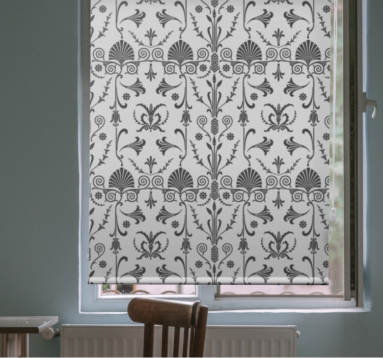 French Provincial gray  Flowers and plant blind - TenStickers