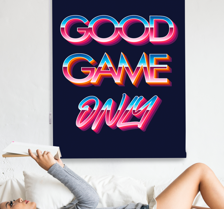 Gaming Inspiration Phrase text roller blind - TenStickers