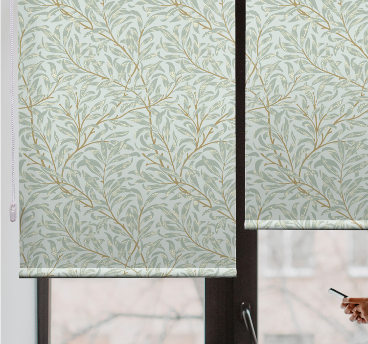 Gentle Leaf Motifs flowers and plants roller blind - TenStickers