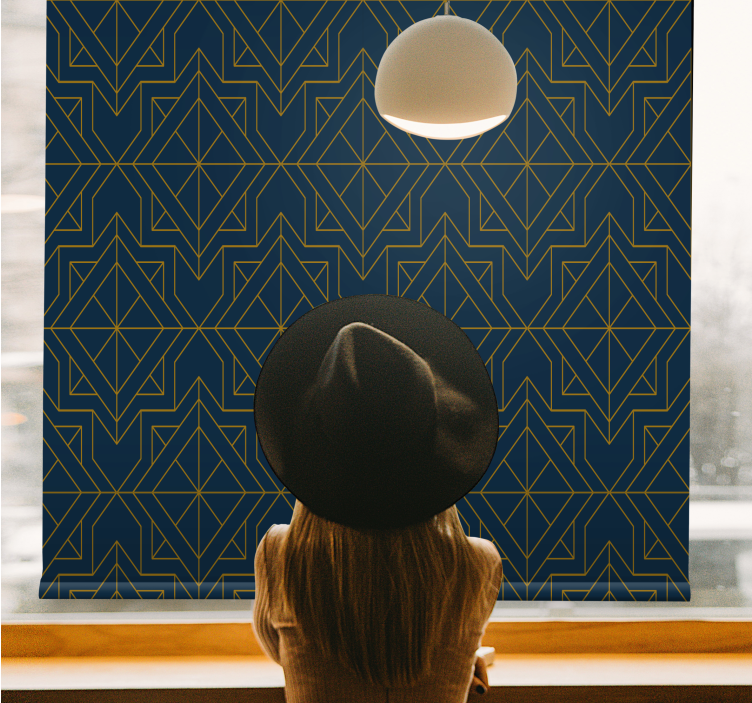 Geometric Arrangement Concept modern roller blind - TenStickers