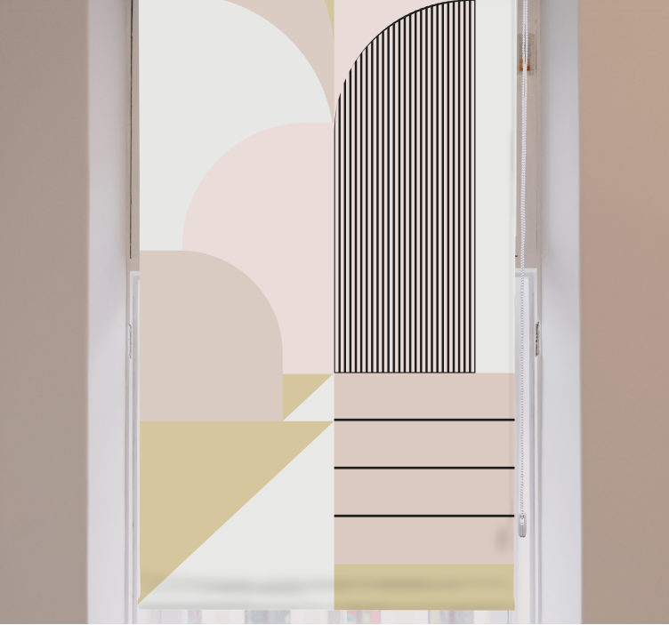 Geometric Curve Design modern roller blind - TenStickers