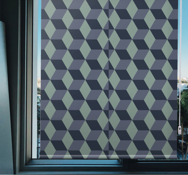 Geometric Figure Organization modern roller blind - TenStickers