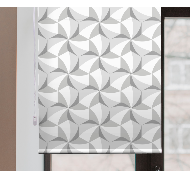 Geometric grey theme modern roller blind - TenStickers