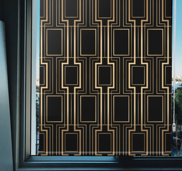 Geometric line motif elegant roller blind - TenStickers