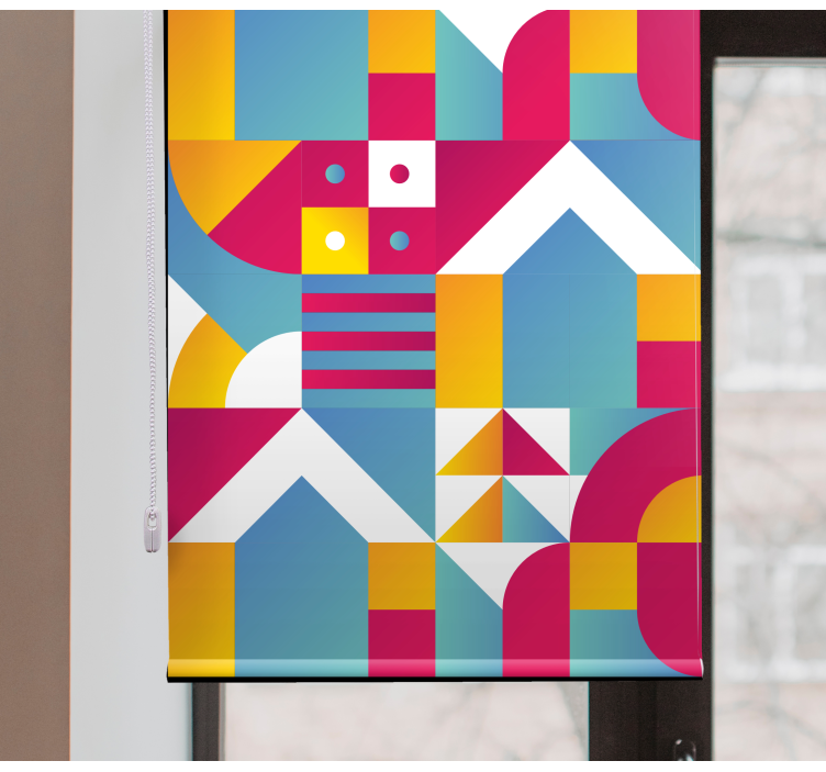 Geometric multicolor art Blind painting - TenStickers