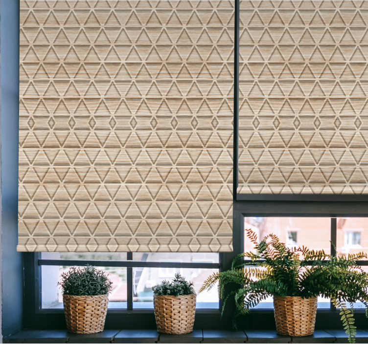 Geometric natural pattern texture and pattern roller blind - TenStickers