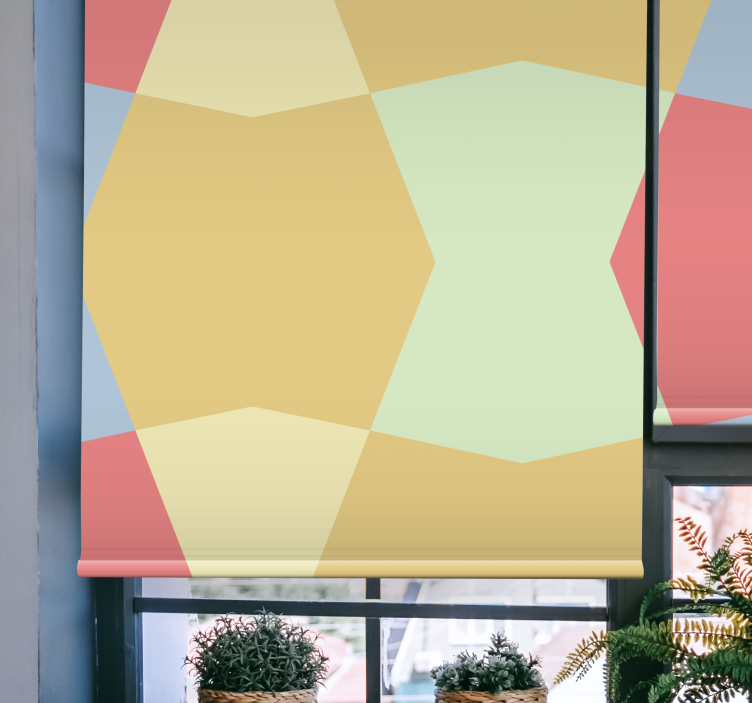 Geometric Pastels coloured roller blind - TenStickers