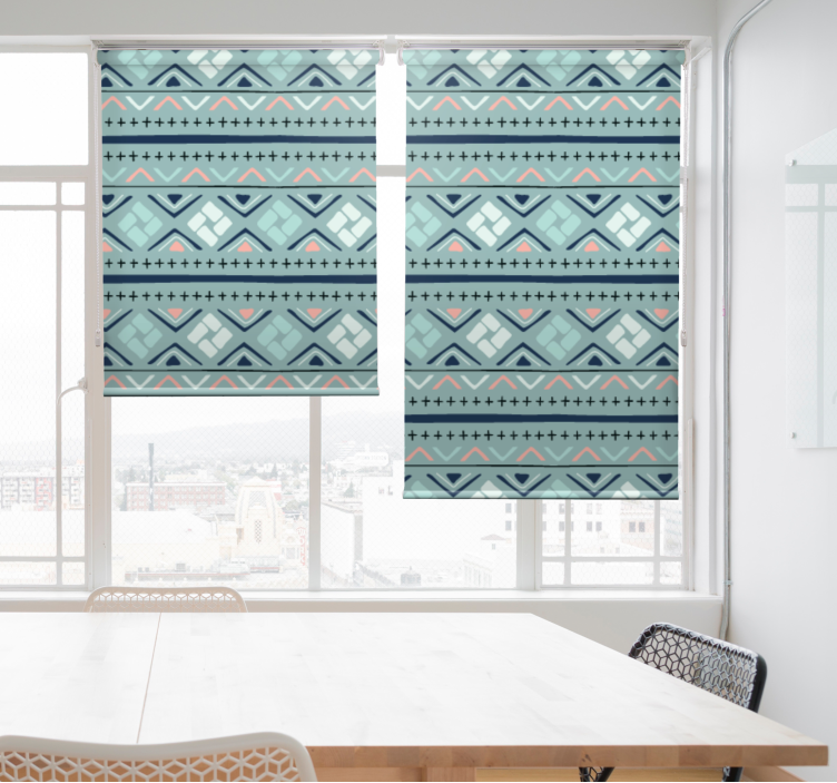 Geometric Patterned Motifs modern roller blind - TenStickers