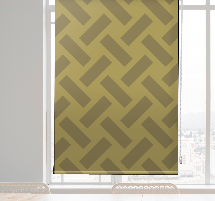 Geometric blocks green roller blind - TenStickers