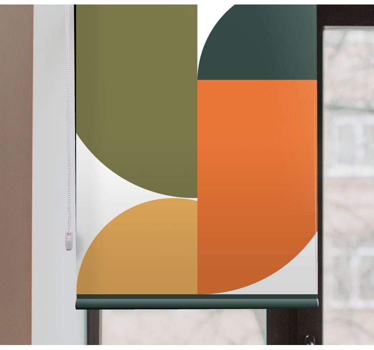 Geometric Shape Fusion modern roller blind - TenStickers