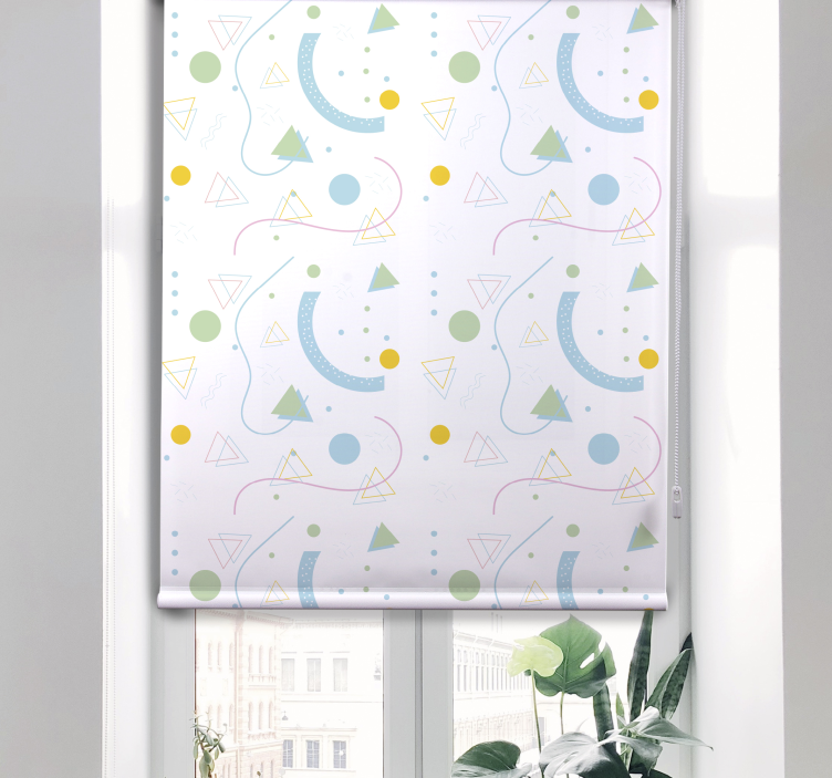 Geometric shapes array modern roller blind - TenStickers