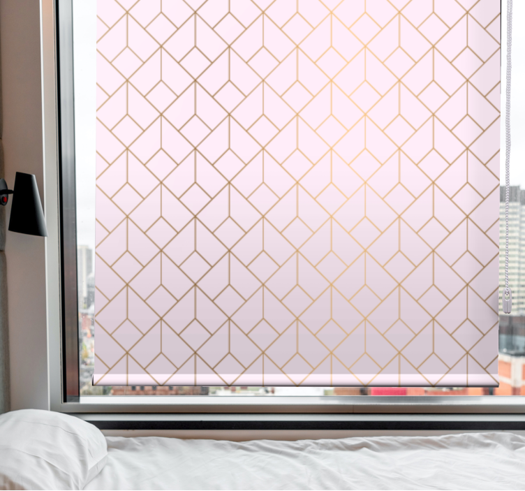 Geometric styled arrangement elegant roller blind - TenStickers